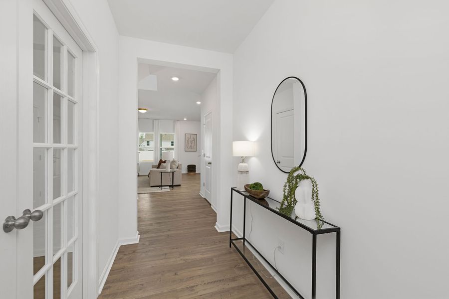 Representative furnished interior of a home built from the Wagner by True Homes in Edgewater - Lakeview Point, Lancaster (Image 17).