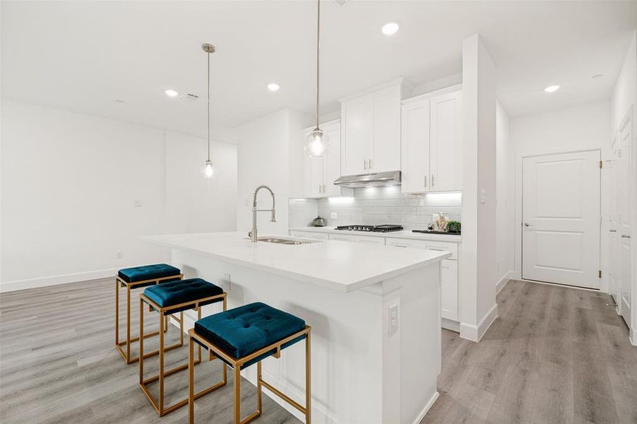 Furnished interior view inside a new home in , The Colony (Image 18).