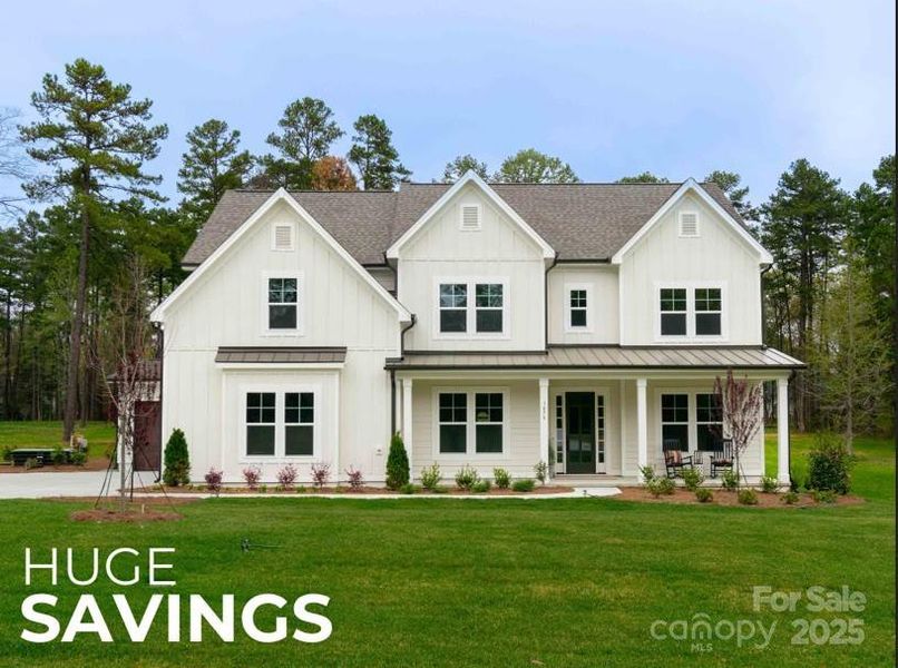 Front exterior of a new home in , Matthews, NC, highlighting curb appeal (Image 24). Front exterior of a new home in , Matthews, NC, highlighting curb appeal (Image 24).