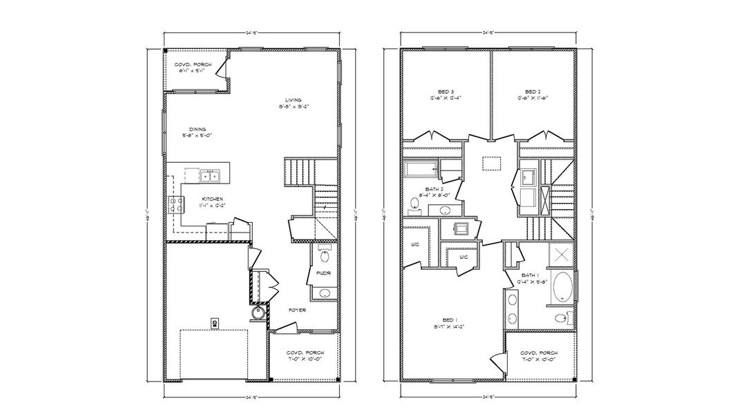 2D floor plan layout of this home in Colonial East, Panama City Beach, FL (Image 3).
