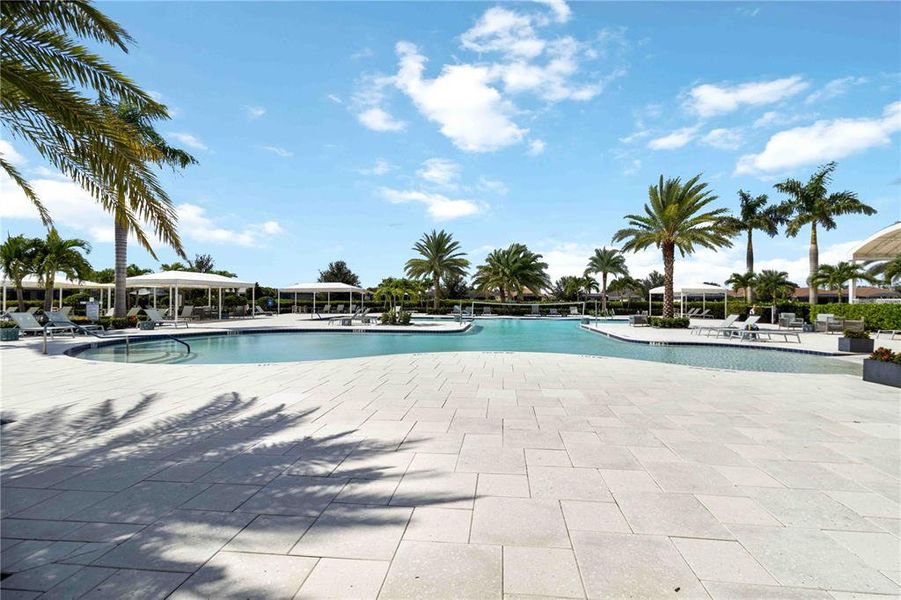 Huge Resort Style Pool with Spa as well.