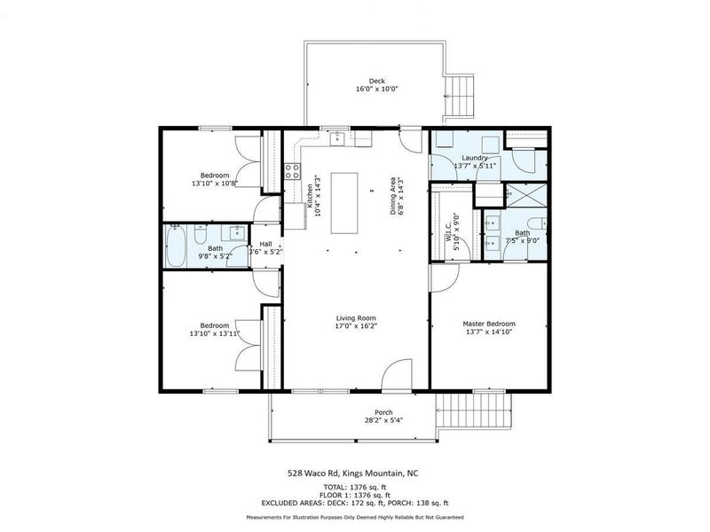 2D floor plan layout of this home in , Kings Mountain, NC (Image 3).