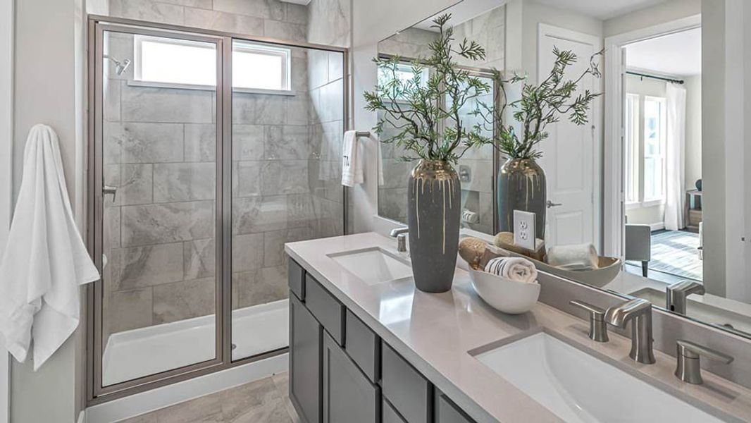 Representative furnished interior of a home built from the Camelia by Taylor Morrison in Trillium 50s, Richmond (Image 20).