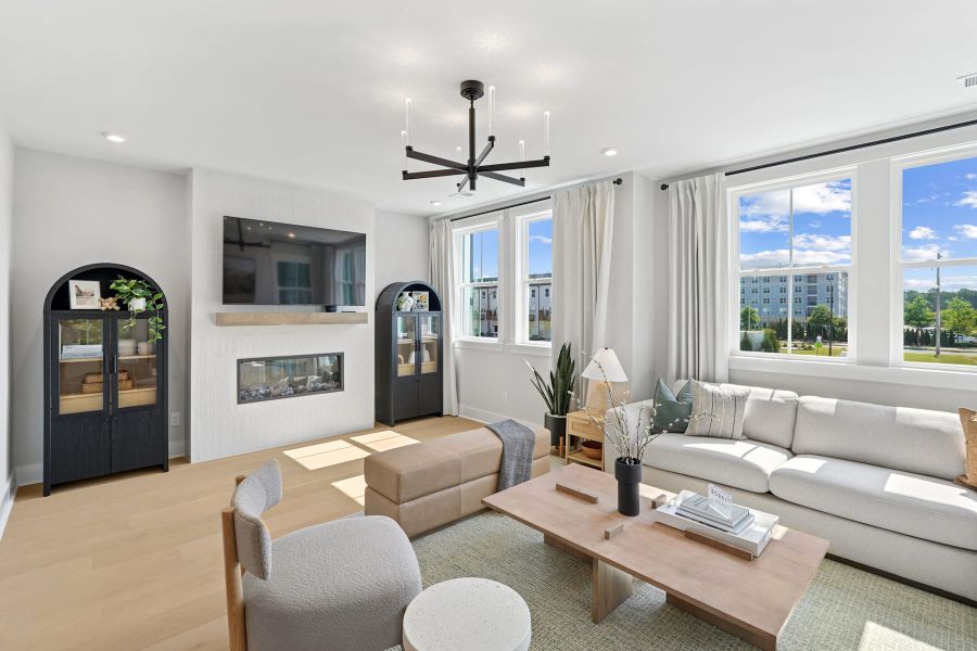 Representative furnished interior of a home built from the Piper by Tri Pointe Homes in Twinleaf Townes, Chapel Hill (Image 7).