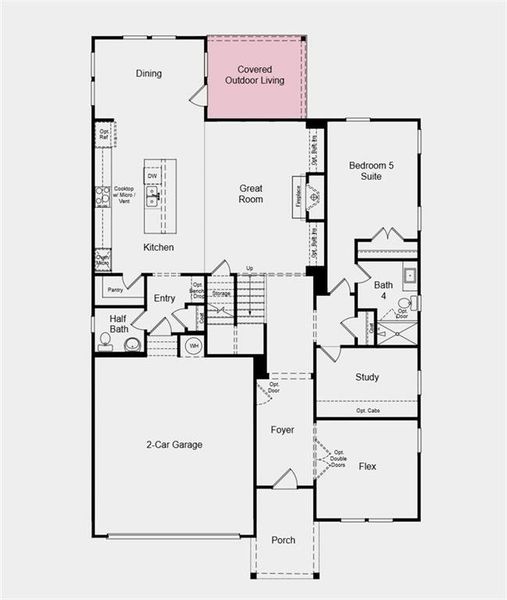 2D floor plan layout of this home in Auburn Glen, Dacula, GA (Image 3).