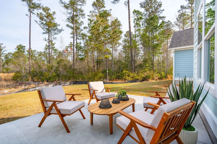 Exterior details and patio area of a home in Cherrywood Estates, Summerville (Image 36). Exterior details and patio area of a home in Cherrywood Estates, Summerville (Image 36).