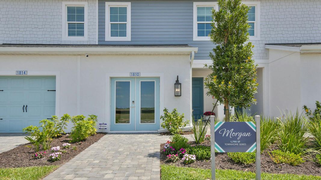 Exterior details and patio area of a home in Palm Grove Real Estate and Homes for Sale in Lakewood Ranch, FL - Neal Communities, Lakewood Ranch (Image 4).