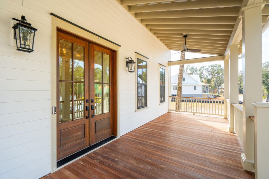 Exterior details and patio area of a home in , Johns Island (Image 37).