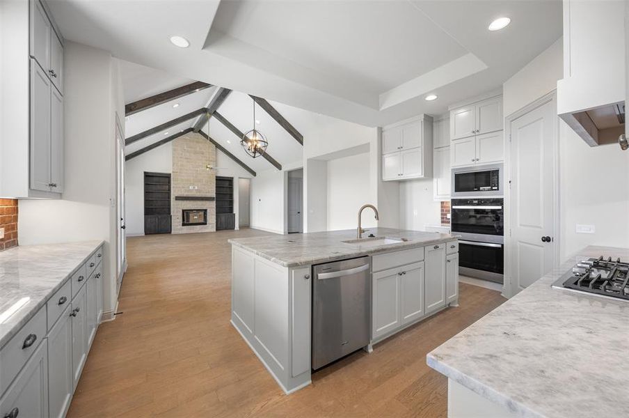 Furnished interior view inside a new home in Waterfall Ranch - 1 Acre Lots, Waxahachie (Image 7). Furnished interior view inside a new home in Waterfall Ranch - 1 Acre Lots, Waxahachie (Image 7).