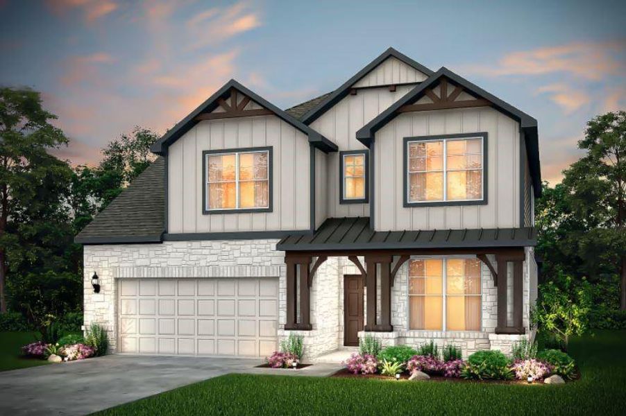 Pulte Homes, Lexington elevation M, rendering