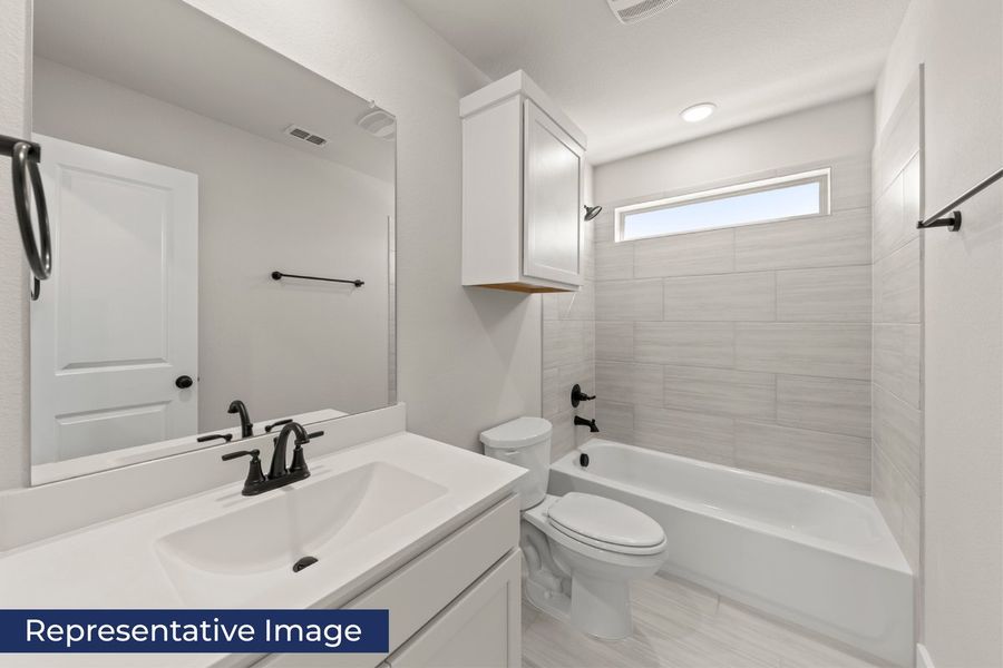 Representative furnished interior of a home built from the Reagan Select F by First Texas Homes in Parkside, Denton (Image 13).