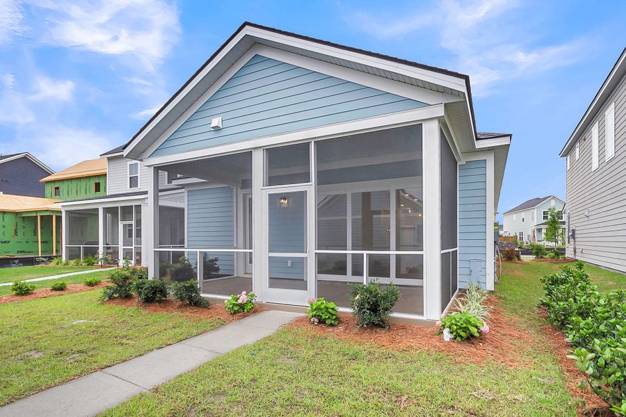 Exterior details and patio area of a home in Midtown at Nexton, Summerville (Image 2). Exterior details and patio area of a home in Midtown at Nexton, Summerville (Image 2).