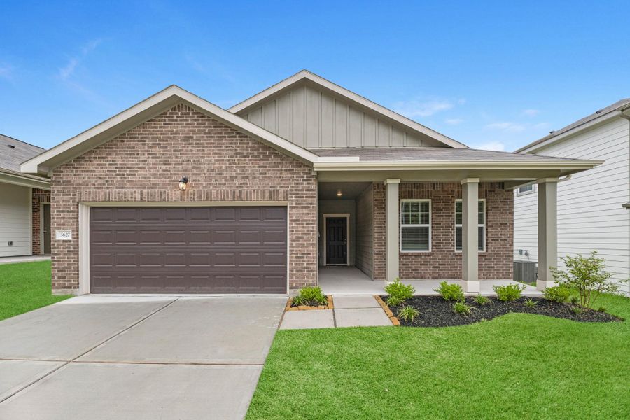 Front exterior of a new home in Cattleman's Crossing, Fort Worth, TX, highlighting curb appeal (Image 1).