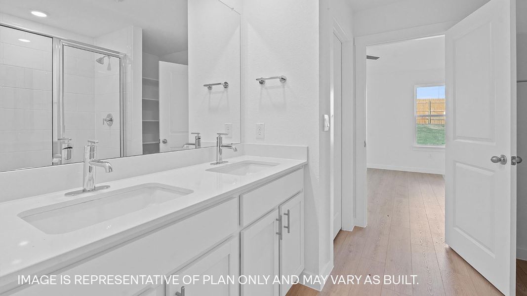 Furnished interior view inside a new home in Trails at Wildhorse, Austin (Image 10).