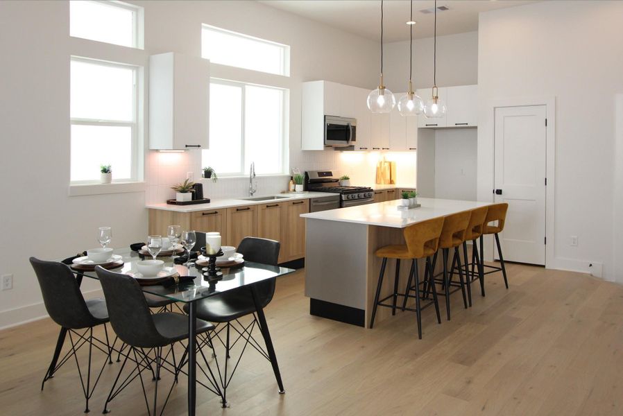 Furnished interior view inside a new home in Yale Terrace, Houston (Image 8). Furnished interior view inside a new home in Yale Terrace, Houston (Image 8).