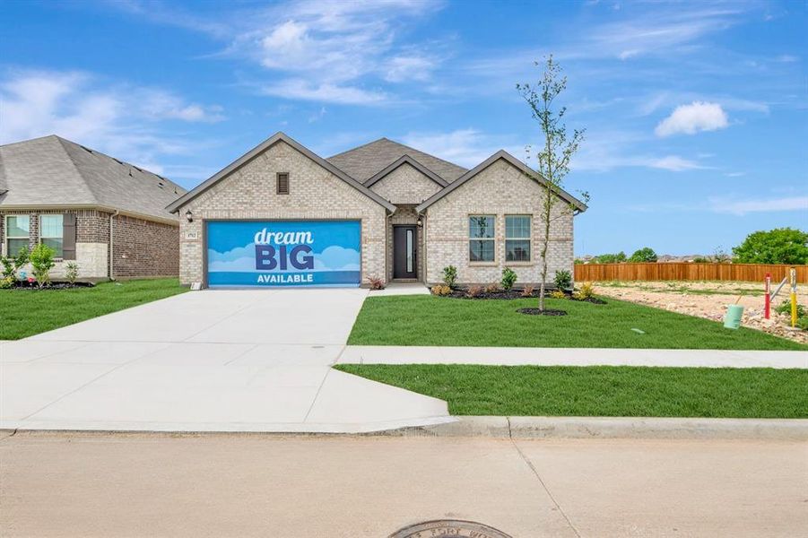 Front exterior of a new home in Sanderos, Fort Worth, TX, highlighting curb appeal (Image 21).