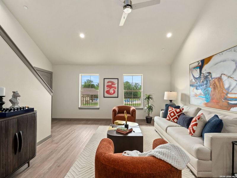 Furnished interior view inside a new home in , New Braunfels (Image 12).