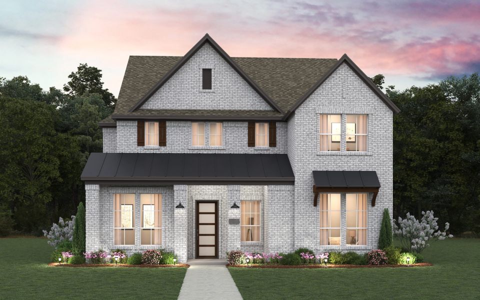 Front exterior of a new home in The Grove Frisco, Frisco, TX, highlighting curb appeal (Image 5).