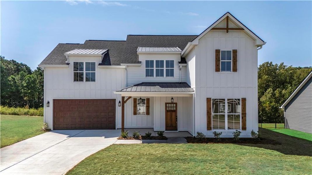 Front exterior of a new home in , Bremen, GA, highlighting curb appeal (Image 22).