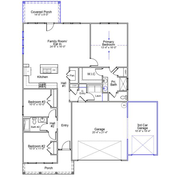 2D floor plan layout of this home in Garden Grove, Conway, SC (Image 2).