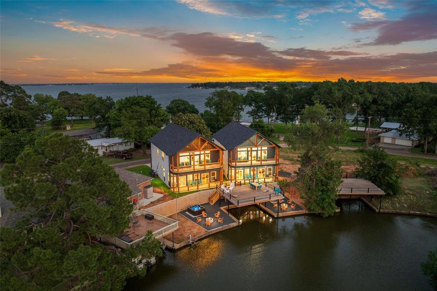 Aerial view of home (home on left from water view)