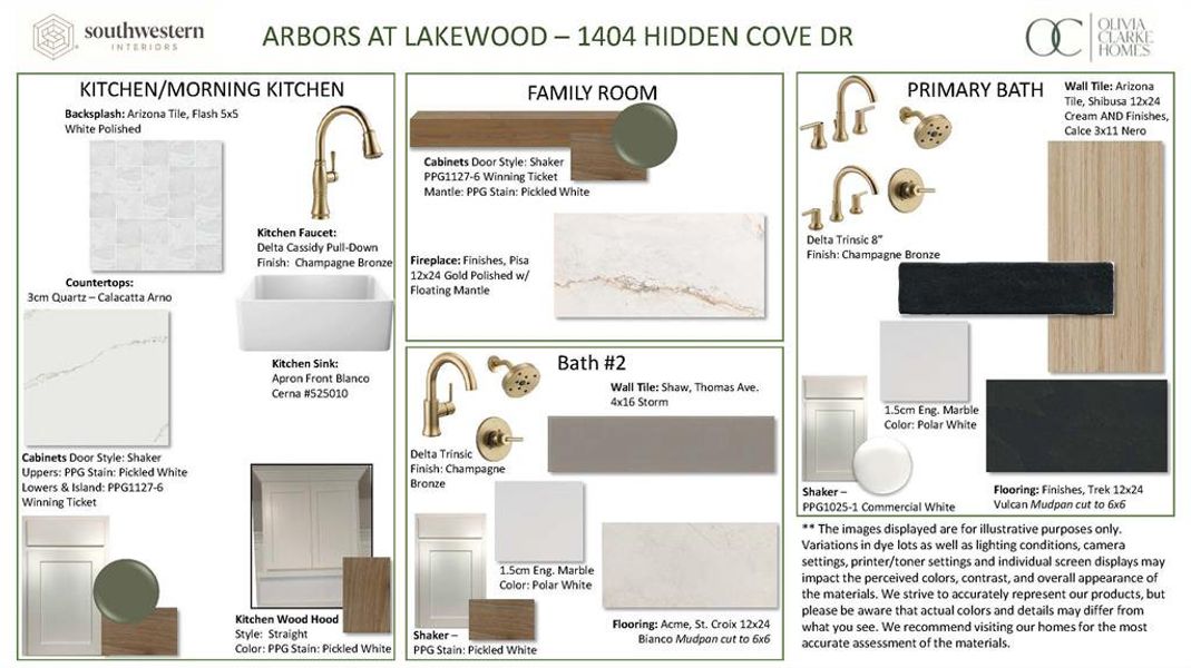 Interior finishes curated specifically for you 1404 Hidden Cove Interior finishes curated specifically for you 1404 Hidden Cove
