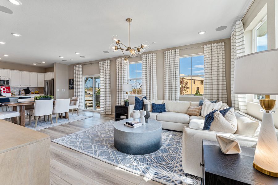 Furnished interior view inside a new home in The Aurora Highlands, Aurora (Image 5).