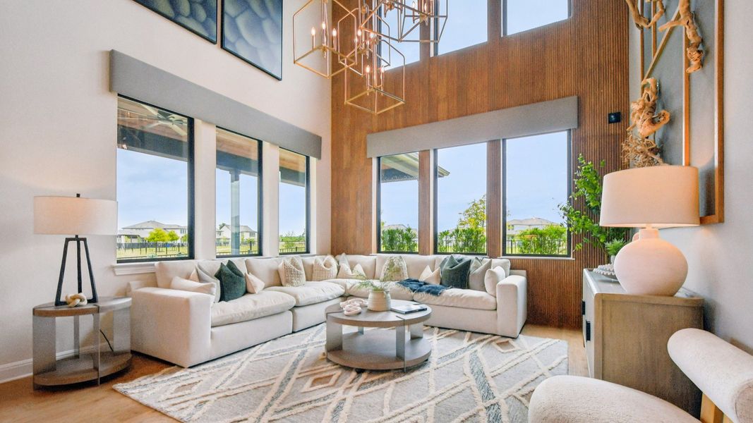 Representative furnished interior of a home built from the Elm by DRB Homes in Revelry, Del Valle (Image 33).