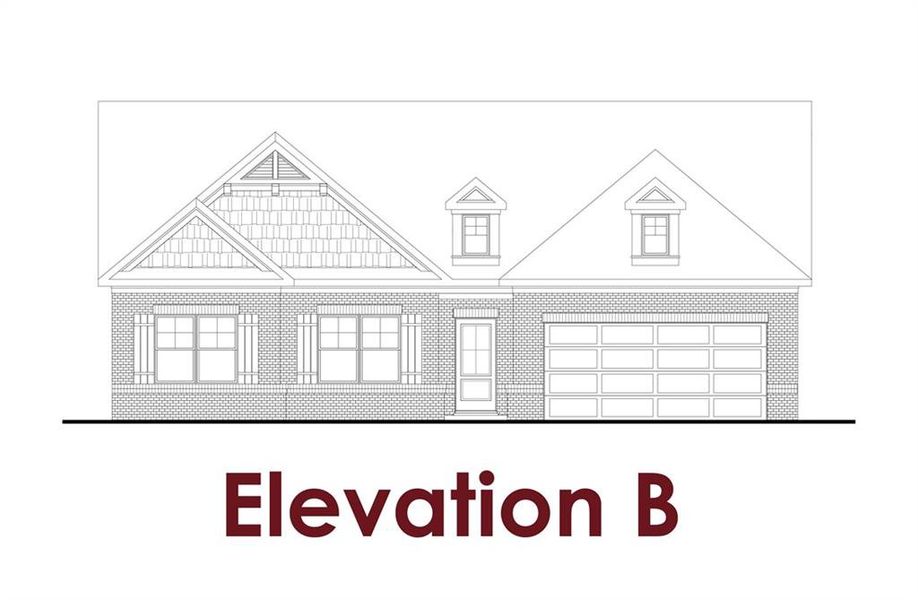 Exterior rendering of this home design in Fowler Farms, Auburn, GA (Image 2). Exterior rendering of this home design in Fowler Farms, Auburn, GA (Image 2).