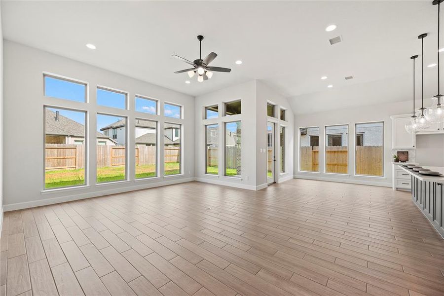 Natural light flows through this incredible home.