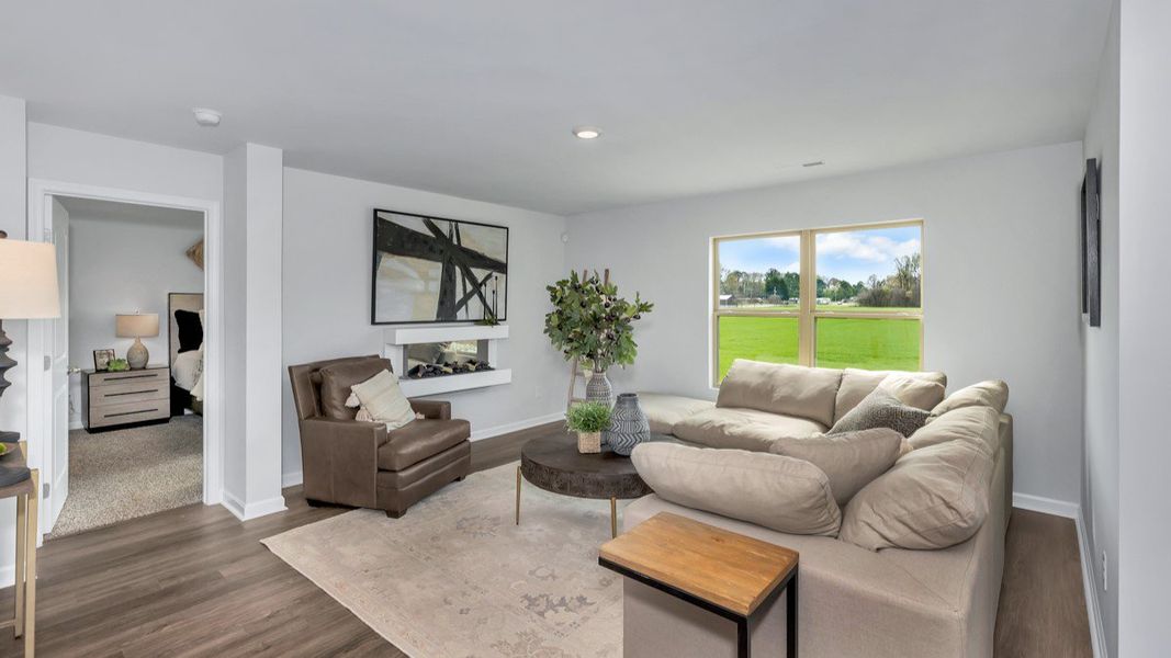 Representative furnished interior of a home built from the Kerry by D.R. Horton in Bailey Park, Fayetteville (Image 16).