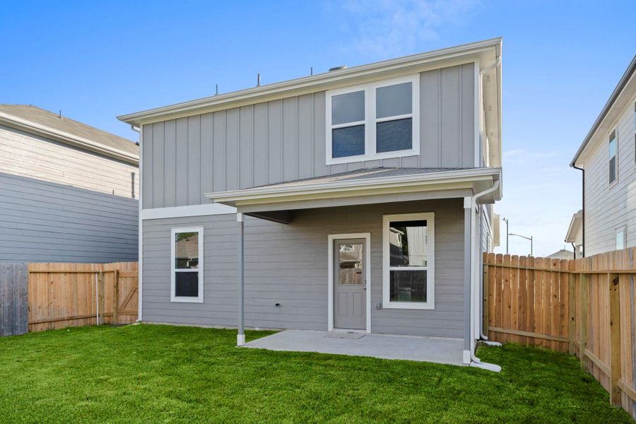 Exterior details and patio area of a home in Peppervine, Porter (Image 4). Exterior details and patio area of a home in Peppervine, Porter (Image 4).