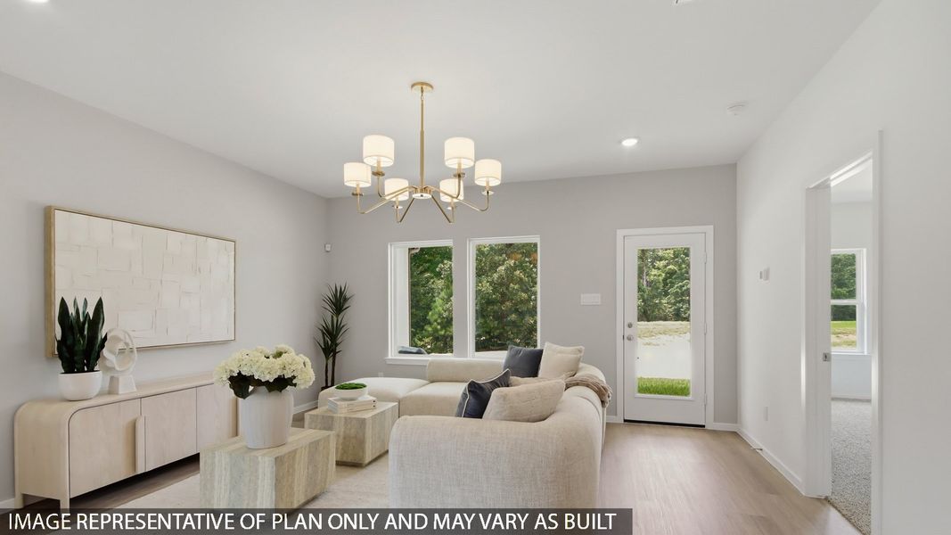 Furnished interior view inside a new home in Newport Pointe, Crosby (Image 8).