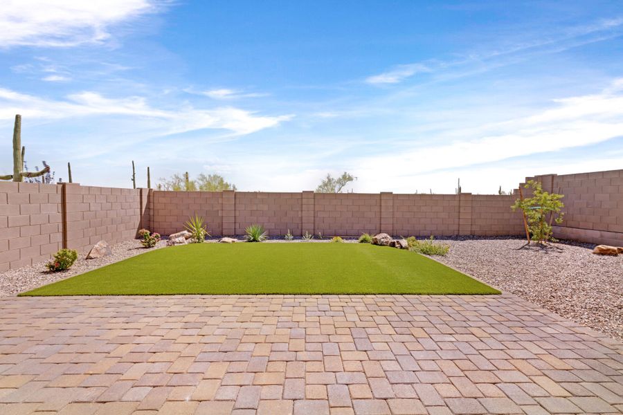 Exterior details and patio area of a home in Saguaro Reserve II, Marana (Image 11). Exterior details and patio area of a home in Saguaro Reserve II, Marana (Image 11).