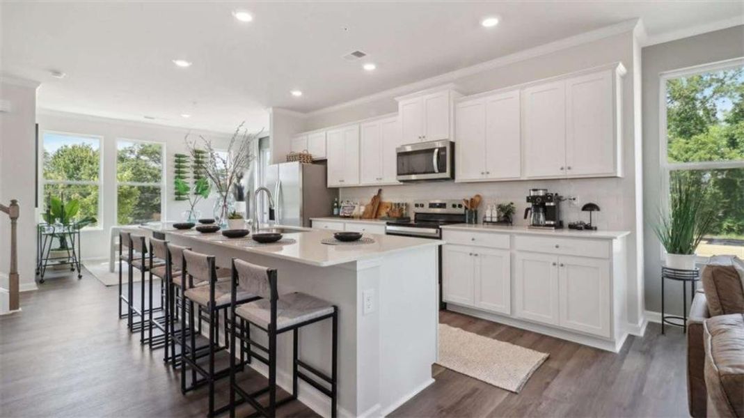 Furnished interior view inside a new home in Townes at Asbury, Hapeville (Image 16).