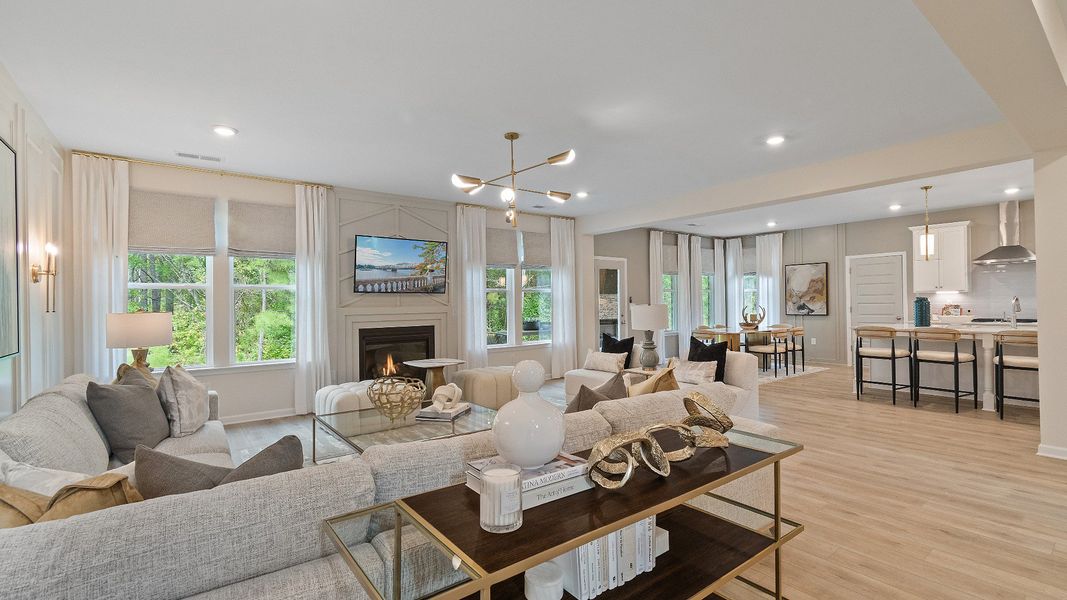 Furnished interior view inside a new home in Cambria at Traditions, Hampton (Image 12). Furnished interior view inside a new home in Cambria at Traditions, Hampton (Image 12).