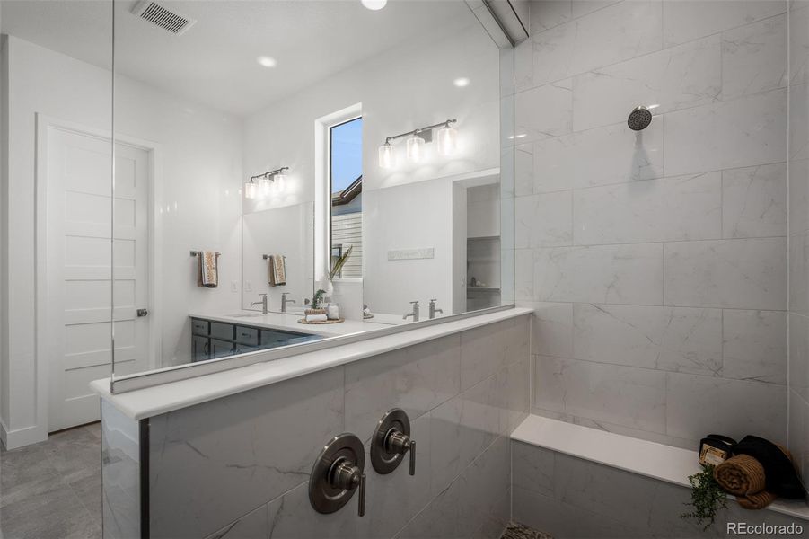 Furnished interior view inside a new home in Cloverleaf - Pinnacle Collection, Monument (Image 11).