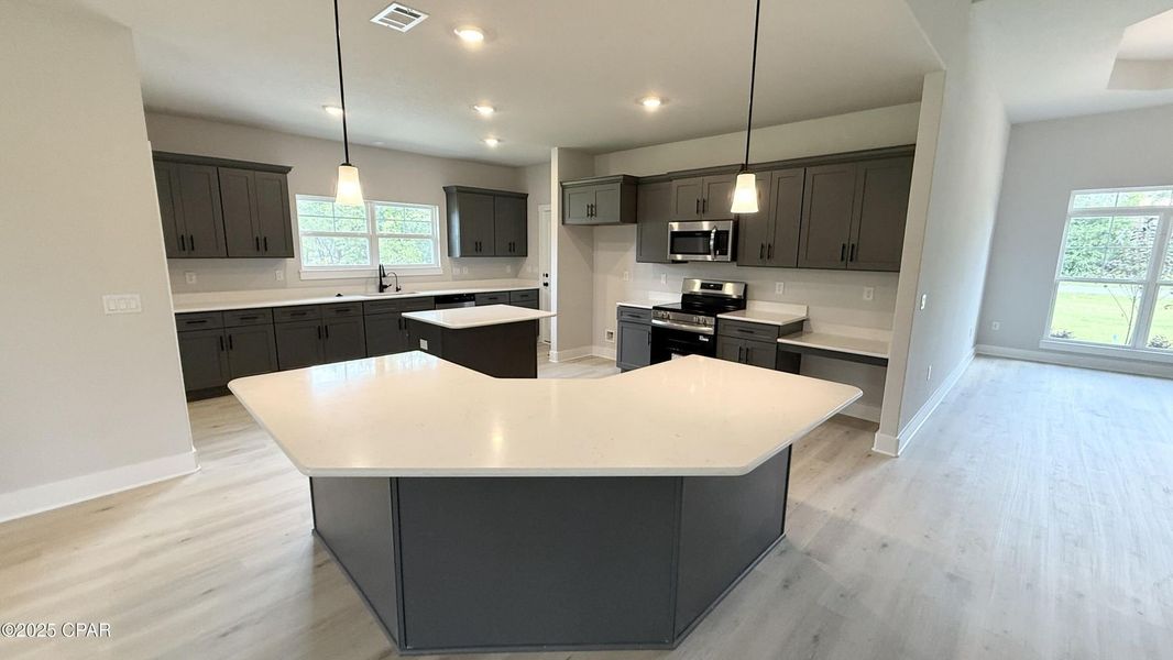 Furnished interior view inside a new home in Cedar Creek at Deerpoint Lake, Panama City (Image 3). Furnished interior view inside a new home in Cedar Creek at Deerpoint Lake, Panama City (Image 3).