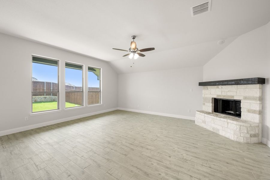 Front exterior of a new home in Still Water Lake Estates, Godley, TX, highlighting curb appeal (Image 16).