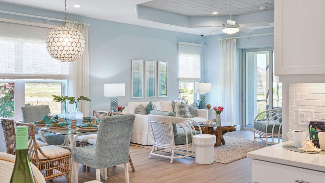 Furnished interior view inside a new home in Palm Grove Real Estate and Homes for Sale in Lakewood Ranch, FL - Neal Communities, Lakewood Ranch (Image 11).