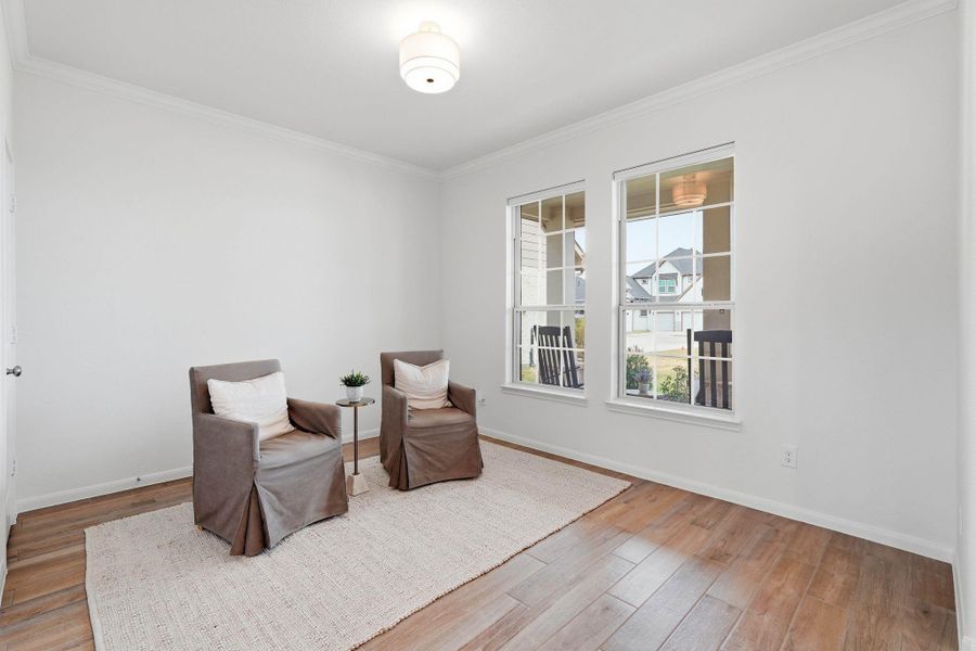 Furnished interior view inside a new home in Waterstone on Lake Conroe, Montgomery (Image 28).