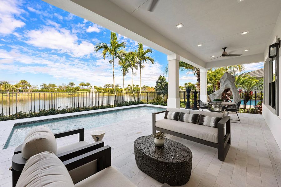 Representative exterior details of a home built from the Celestia by GL Homes in Apex at Avenir, Palm Beach Gardens (Image 3).