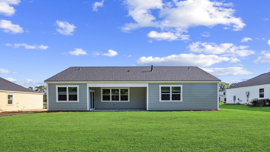Exterior details and patio area of a home in Fernhill Farms, Statesboro (Image 2).