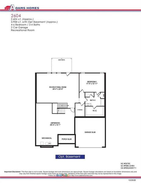 2D floor plan layout of this home in Tuscany Hills, Douglasville, GA (Image 4).