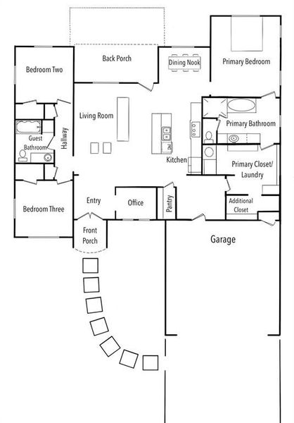 2D floor plan layout of this home in , Powderly, TX (Image 3).