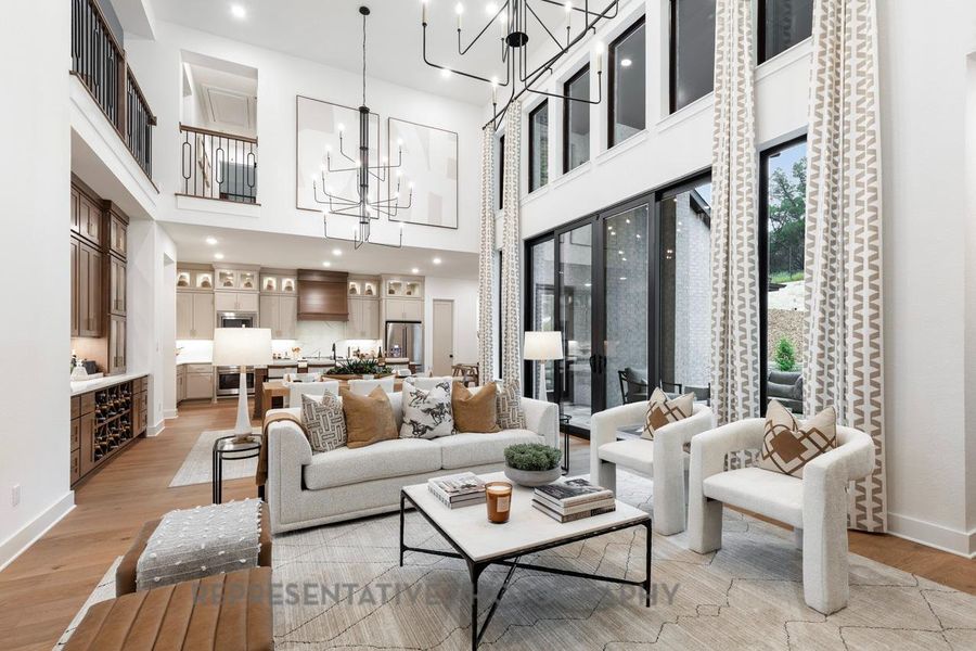 Furnished interior view inside a new home in Santa Rita Ranch: 90ft. lots, Liberty Hill (Image 11).