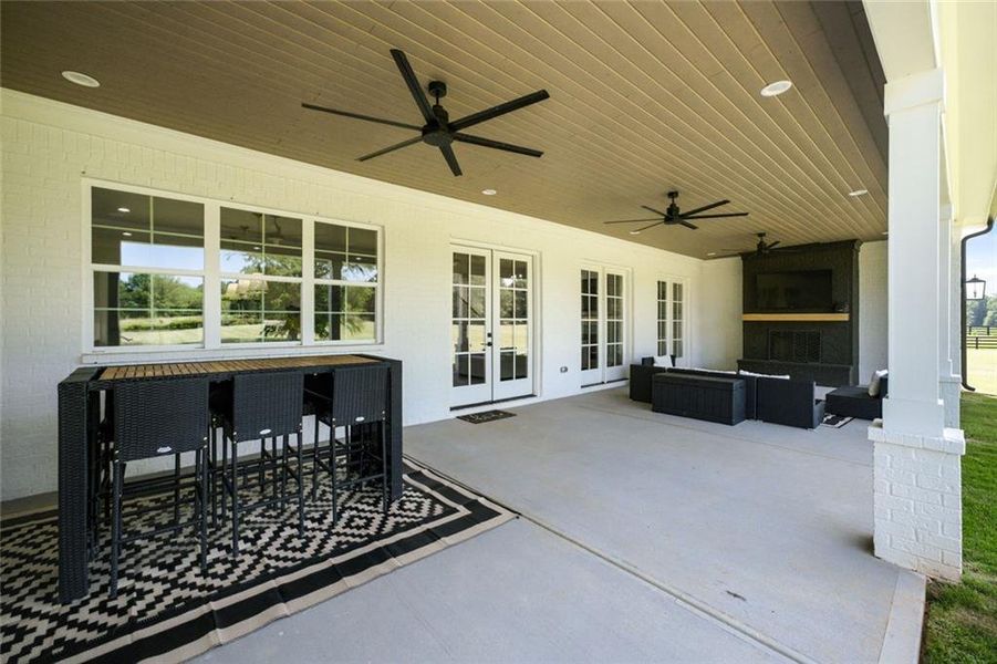 Exterior details and patio area of a home in , Bishop (Image 3). Exterior details and patio area of a home in , Bishop (Image 3).
