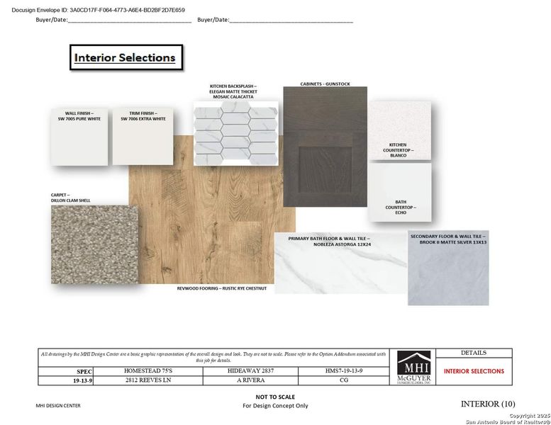 Sample of building materials used in homes in Homestead, Schertz (Image 37).