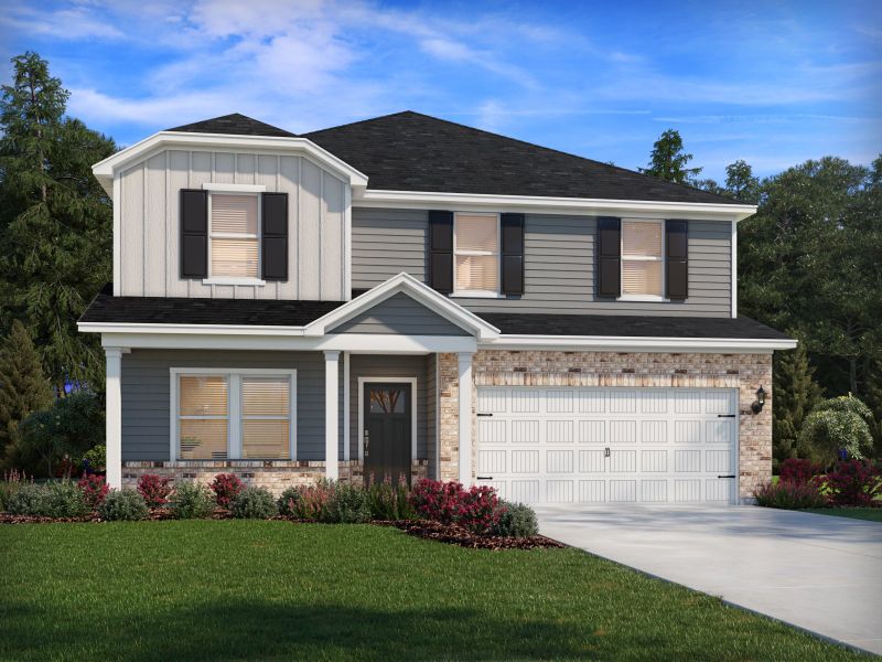 Chatham front elevation P at a Meritage Homes Community in Angier, NC.