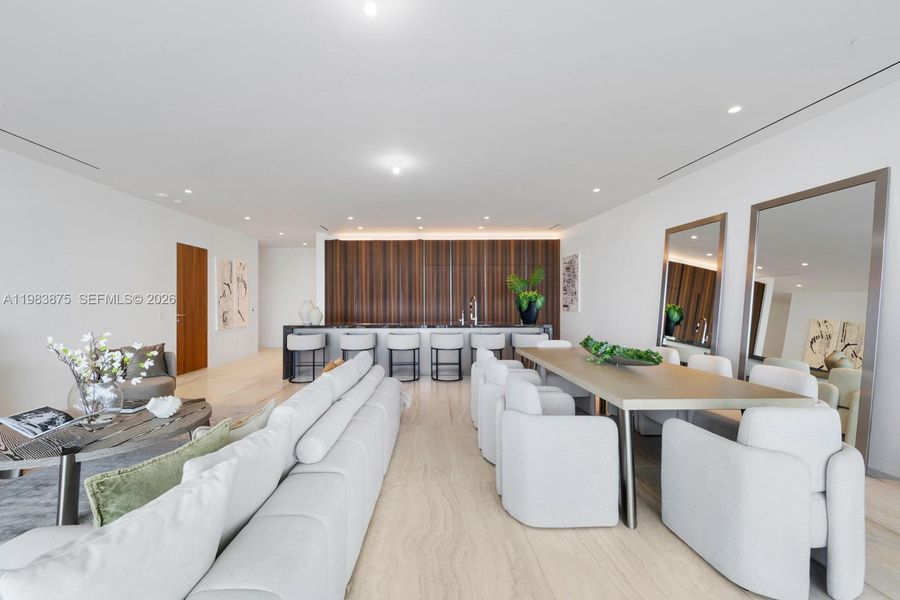 Furnished interior view inside a new home in , Miami (Image 8).